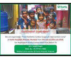 FREE Peadiatric Cardiac Surgery at Fortis Hospital Mulund in Mulund Mumbai